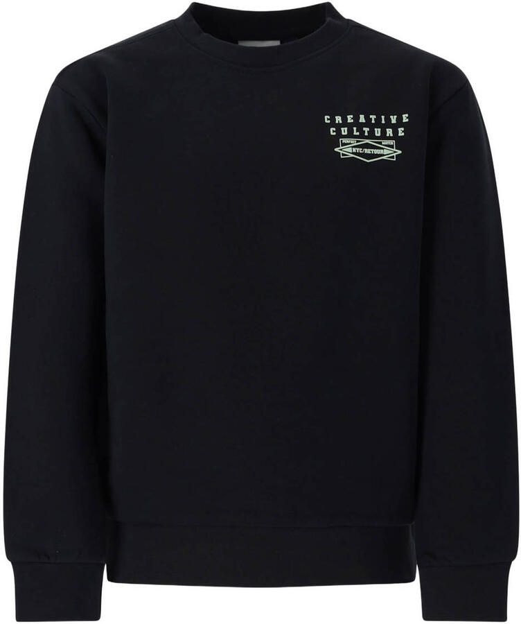 Retour Jeans rechtvallende sweater met backprint donkergrijs Backprint