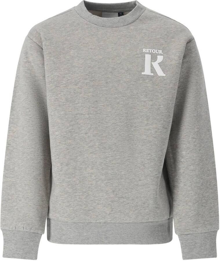 Retour Jeans rechtvallende sweater met backprint grijs - Foto 2