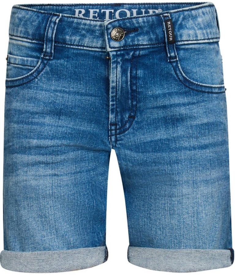Retour Jeans regular denim short medium blue denim