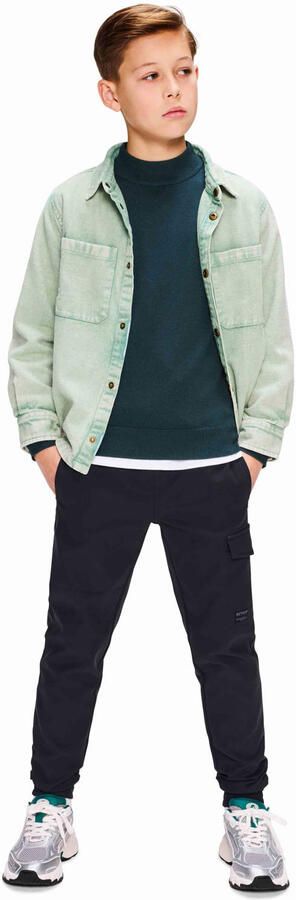 Retour Jeans regular fit cargobroek donkergrijs