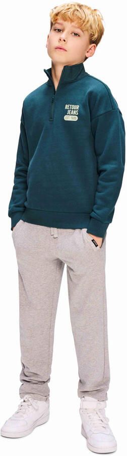 Retour Jeans regular fit joggingbroek grijs