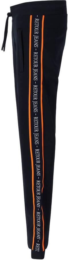 Retour Jeans regular fit joggingbroek met tekst donkerblauw Jongens Polyester - Foto 2