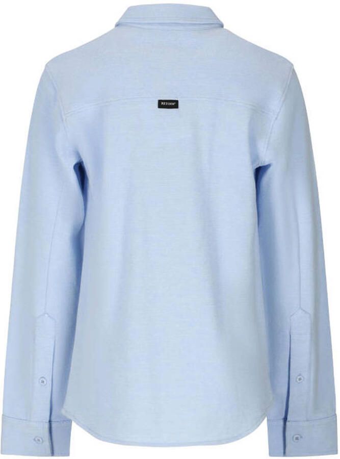 Retour Jeans regular fit overhemd lichtblauw Jongens Katoen Button down - Foto 2