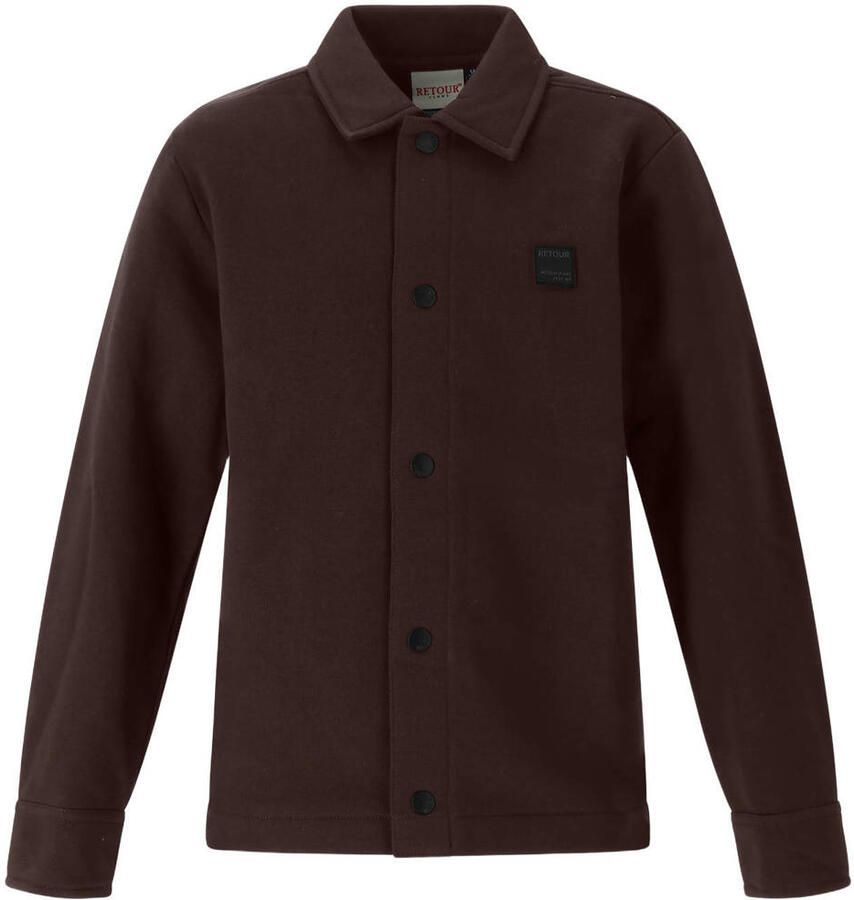 Retour Jeans regular fit overshirt chocoladebruin