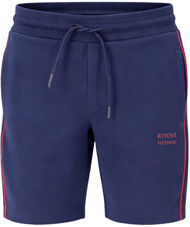 Retour Jeans regular waist casual short donkerblauw