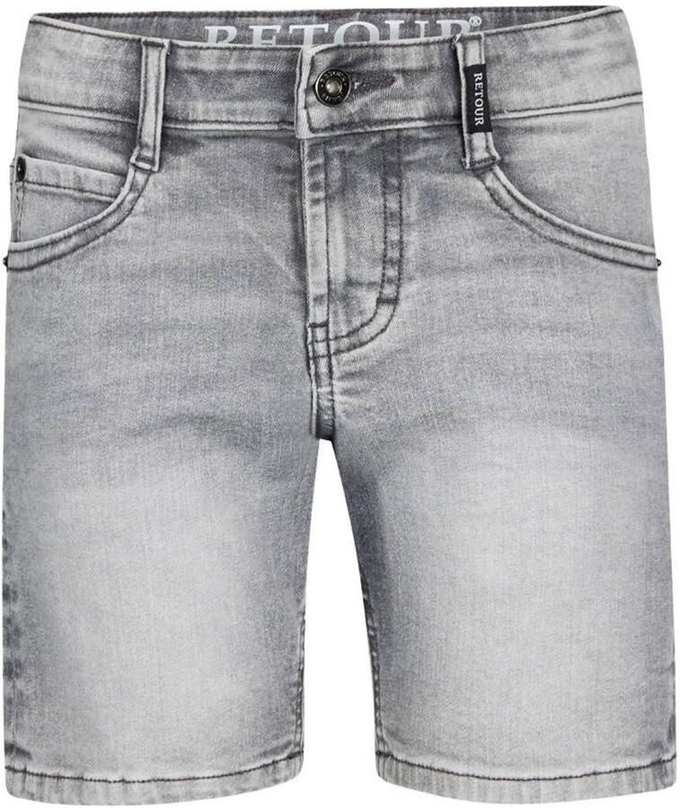 Retour Jeans regular waist short grey denim