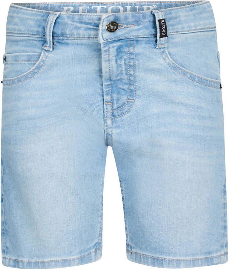 Retour Jeans regular waist short light blue denim