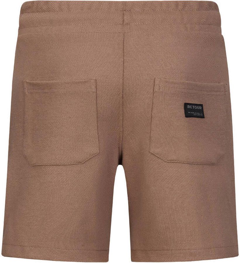 Retour Jeans regular waist sweatshort bruin - Foto 4