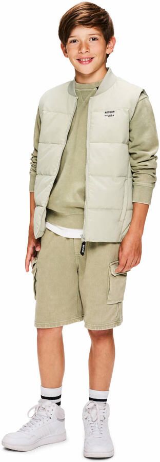 Retour Jeans regular waist sweatshort groen