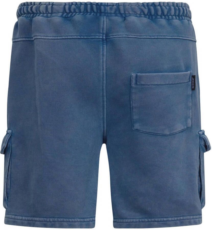 Retour Jeans relaxed cargo sweatshort blauw - Foto 5