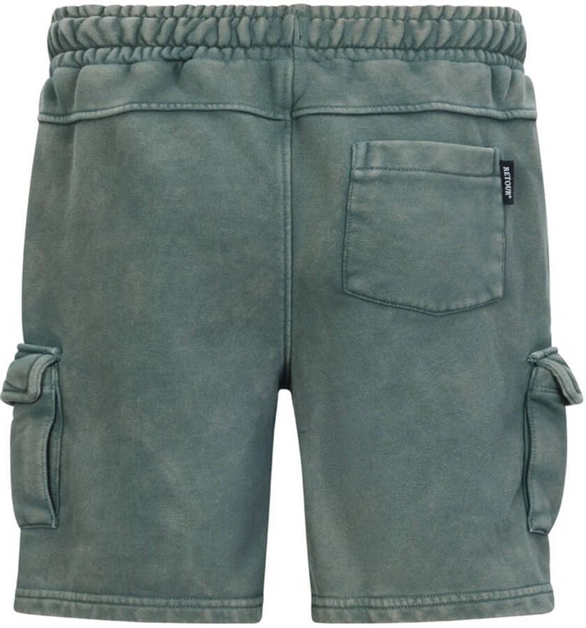 Retour Jeans relaxed cargo sweatshort groen - Foto 1