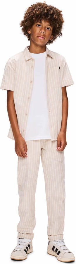 Retour Jeans relaxed casual broek met linnen ecru wit