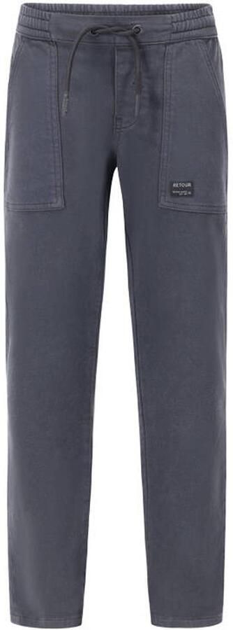Retour Jeans relaxed fit sweatpant donkergrijs Broek Effen