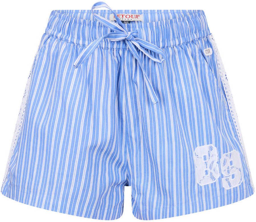 Retour Jeans relaxed regular waist gestreepte casual short lichtblauw - Foto 4