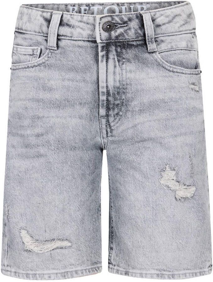 Retour Jeans relaxed regular waist short grey denim