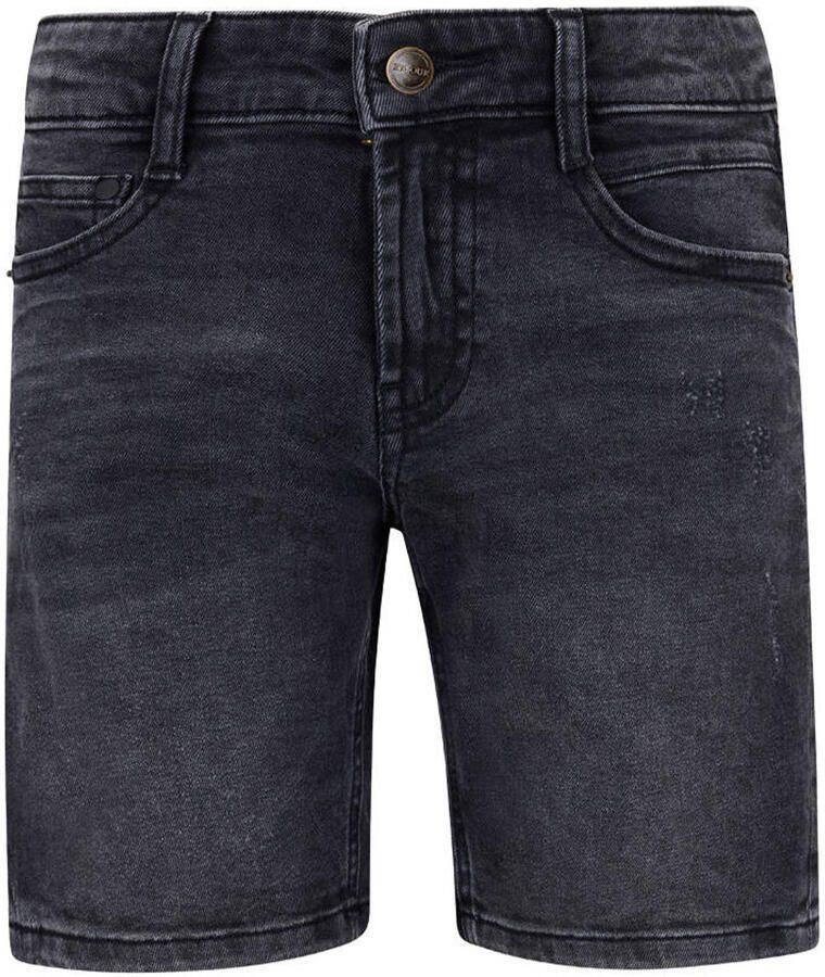 Retour Jeans straight regular waist short black denim