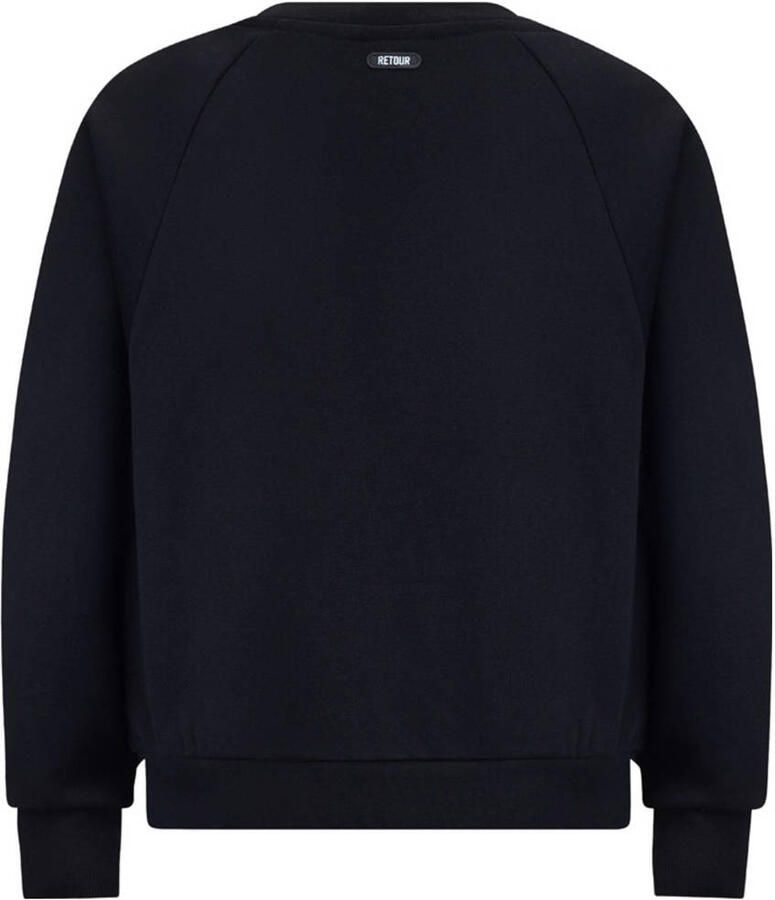 Retour Jeans sweater Bouarfa met printopdruk zwart Printopdruk 146 152