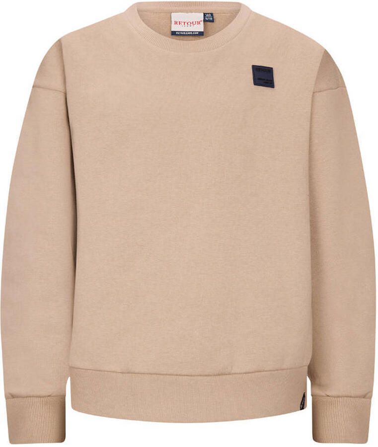 Retour Jeans sweater met backprint beige