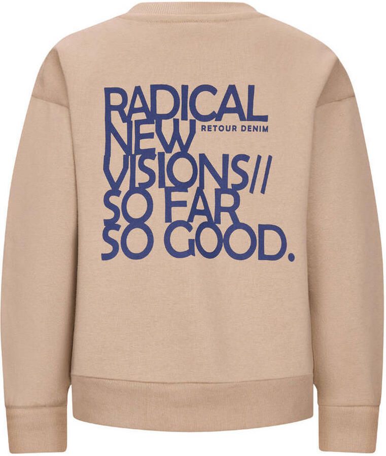 Retour Jeans sweater met backprint beige - Foto 2