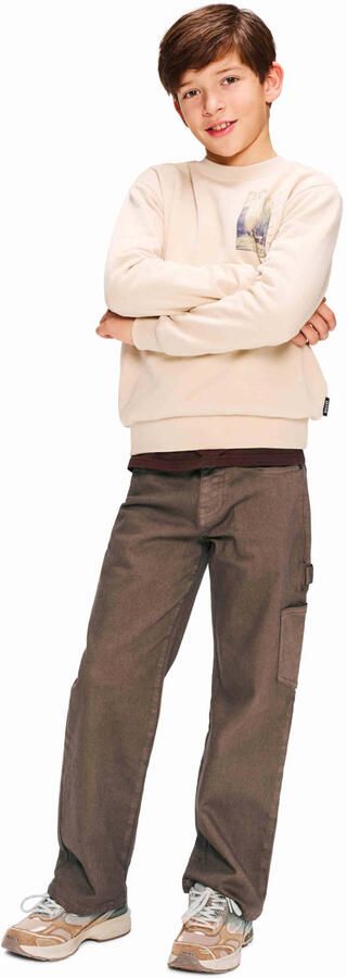 Retour Jeans sweater met backprint beige