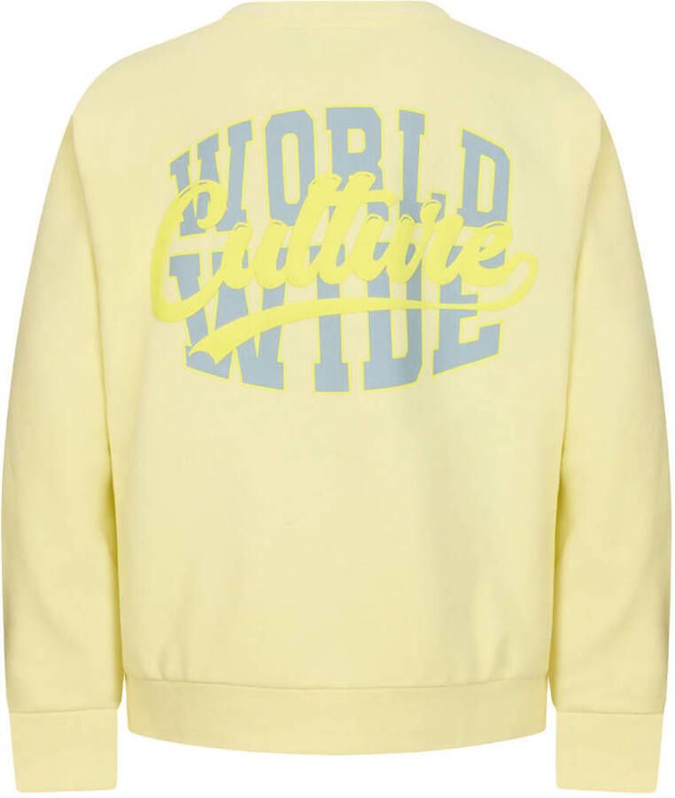 Retour Jeans sweater met backprint lichtgeel - Foto 5