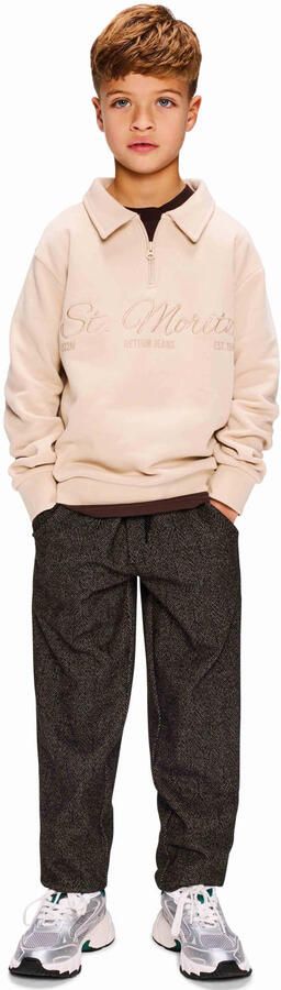 Retour Jeans sweater met borduursels en print beige - Foto 3