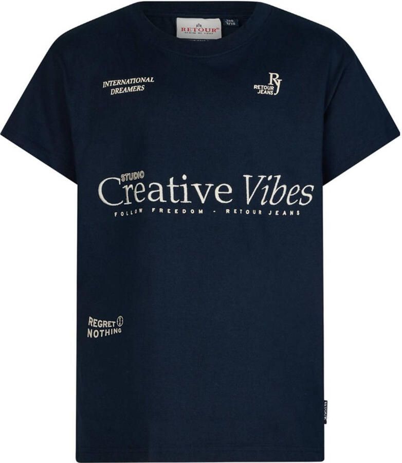 RETOUR Jongens Polo's & T-shirts Randy Donkerblauw - Foto 4