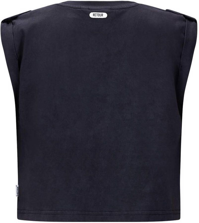 Retour Jeans T-shirt Judy met printopdruk zwart Meisjes Katoen Ronde hals 122 128 - Foto 2