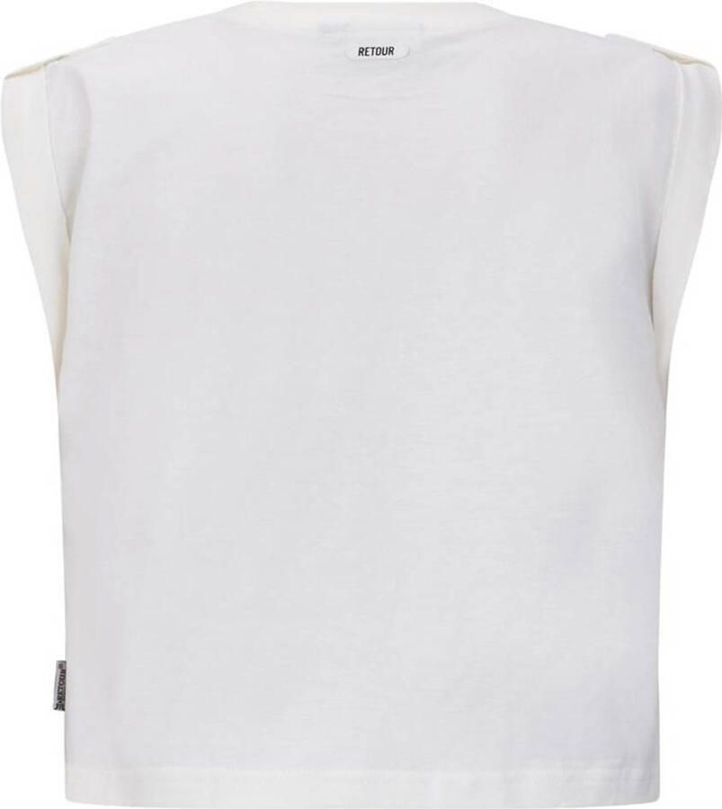 Retour Jeans T-shirt Karmen met printopdruk wit Meisjes Katoen Ronde hals 122 128 - Foto 2