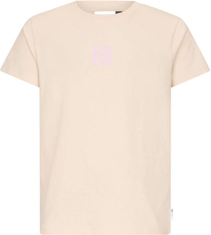 Retour Jeans T-shirt met backprint beige