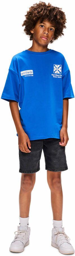 Retour Jeans T-shirt met backprint blauw