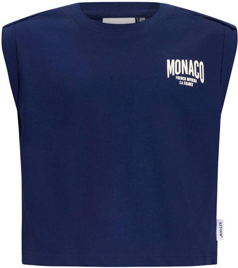 Retour Jeans T-shirt met backprint donkerblauw