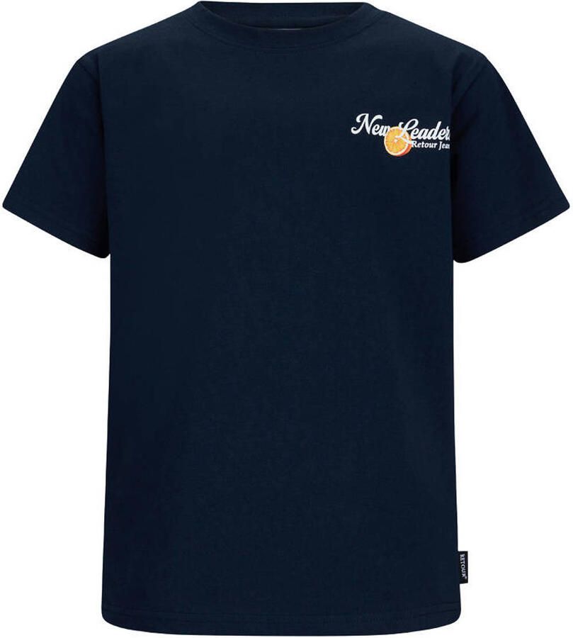 Retour Jeans T-shirt met backprint donkerblauw