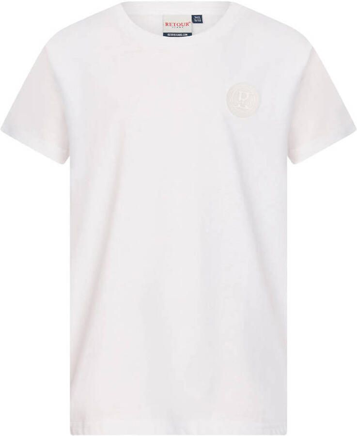 Retour Jeans T-shirt met backprint ecru