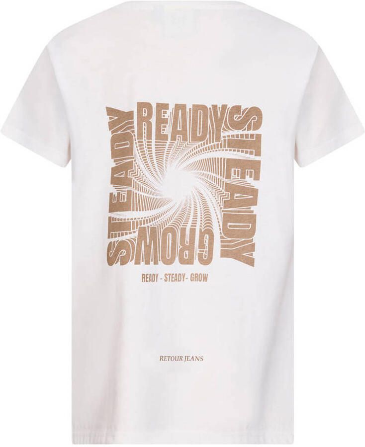 Retour Jeans T-shirt met backprint ecru - Foto 2
