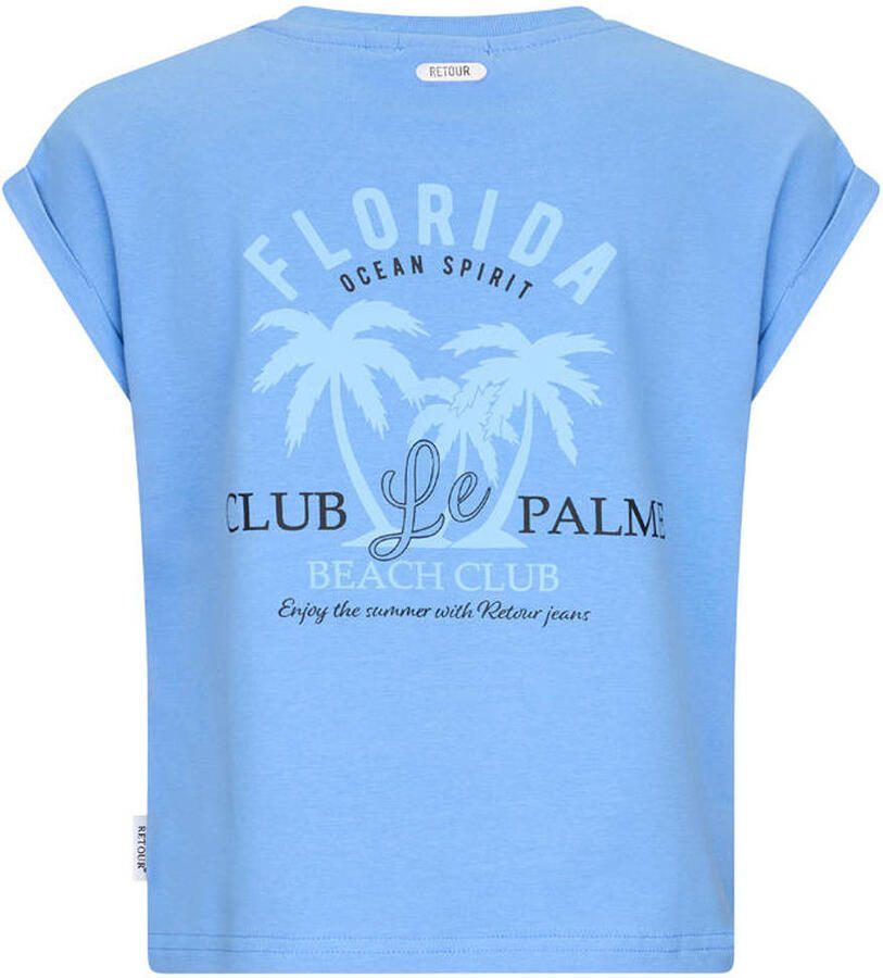 Retour Jeans T-shirt met backprint lichtblauw - Foto 2