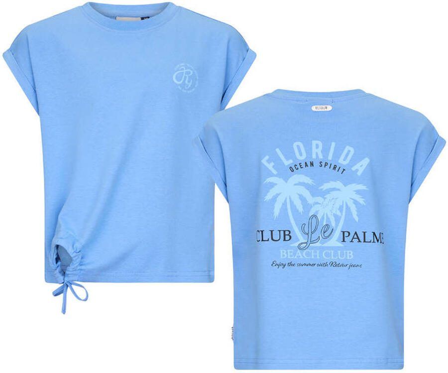Retour Jeans T-shirt met backprint lichtblauw - Foto 3