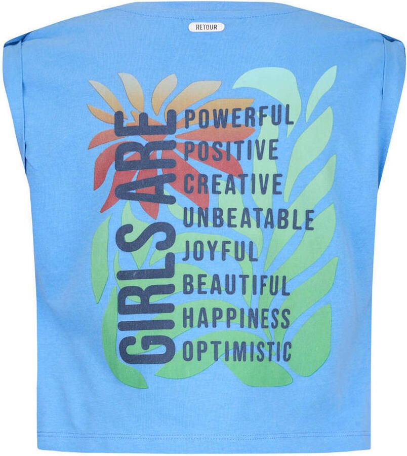Retour Jeans T-shirt met backprint lichtblauw - Foto 2