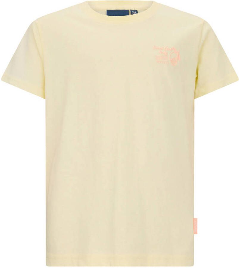 Retour Jeans T-shirt met backprint lichtgeel
