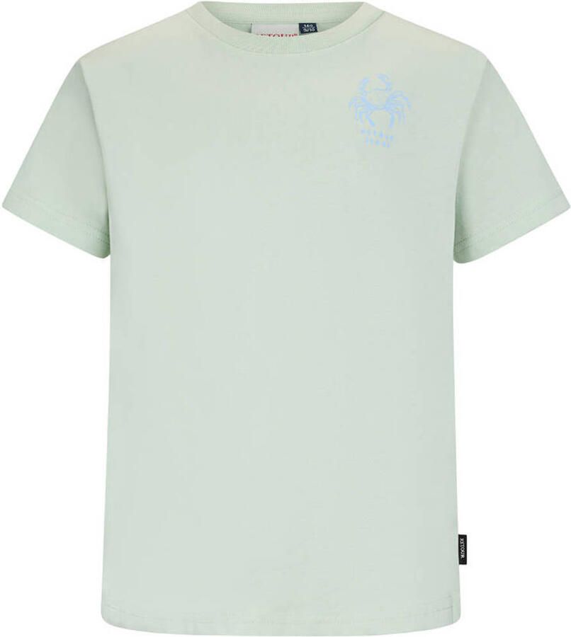 Retour Jeans T-shirt met backprint mintgroen