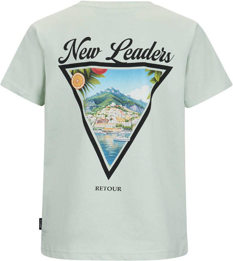 Retour Jeans T-shirt met backprint mintgroen - Foto 2