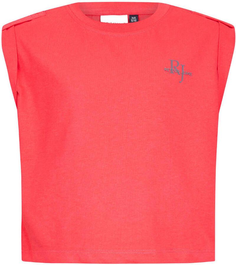 Retour Jeans T-shirt met backprint rood