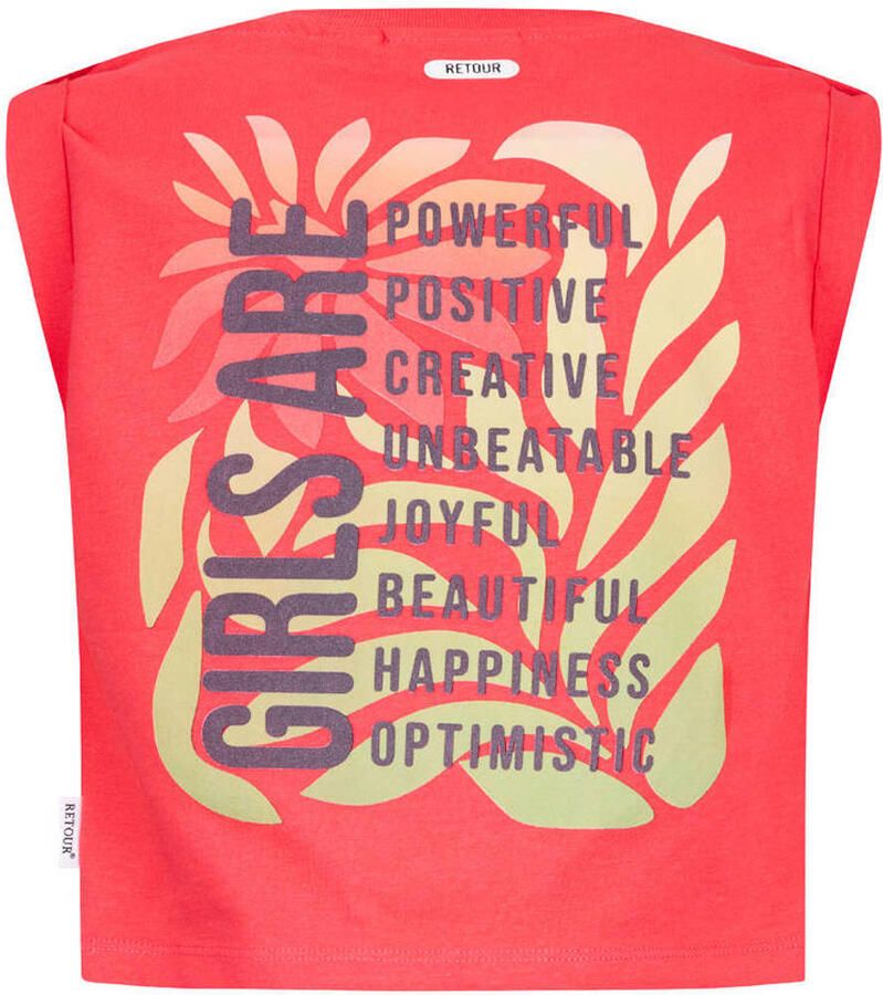 Retour Jeans T-shirt met backprint rood - Foto 2