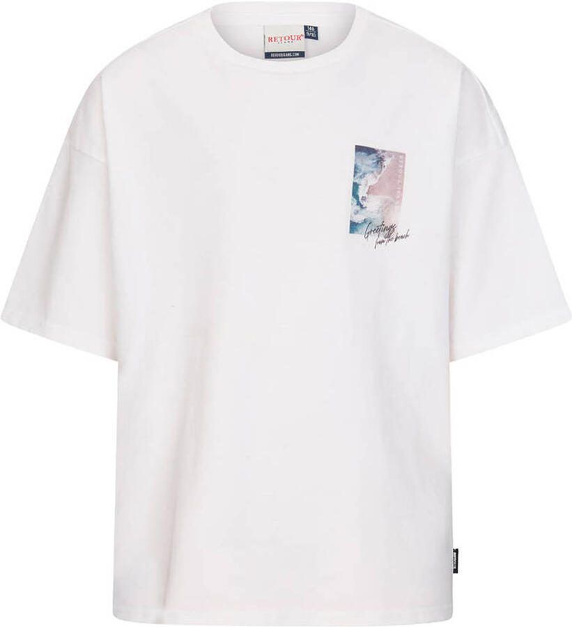 Retour Jeans T-shirt met backprint wit