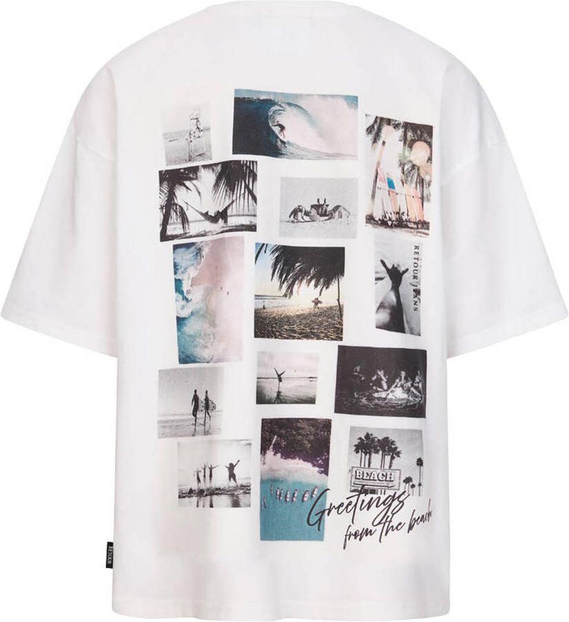 Retour Jeans T-shirt met backprint wit - Foto 2