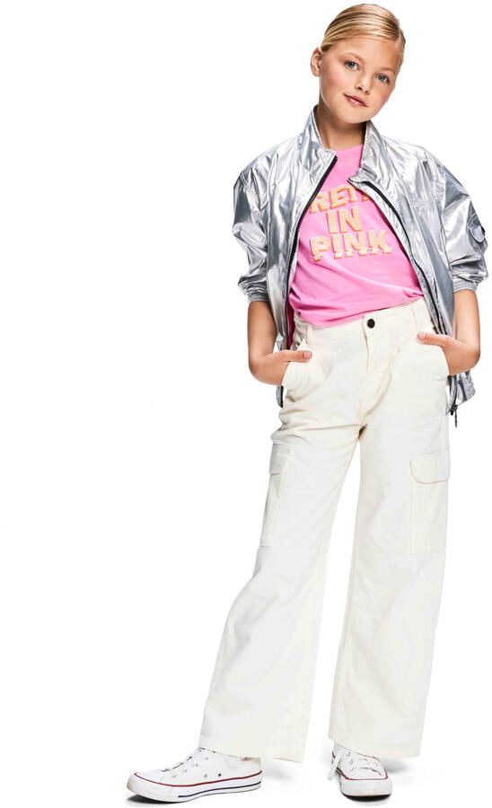 Retour Jeans T-shirt Wendy met printopdruk roze Meisjes Katoen Ronde hals 122 128 - Foto 2