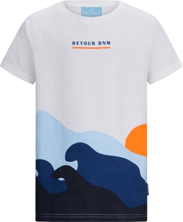 Retour Jeans T-shirt wit blauw