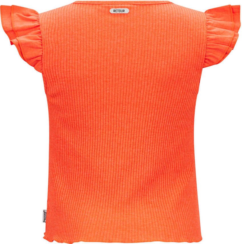 Retour Jeans top Royce koraalrood Meisjes Katoen Ronde hals Effen 146 152 - Foto 2
