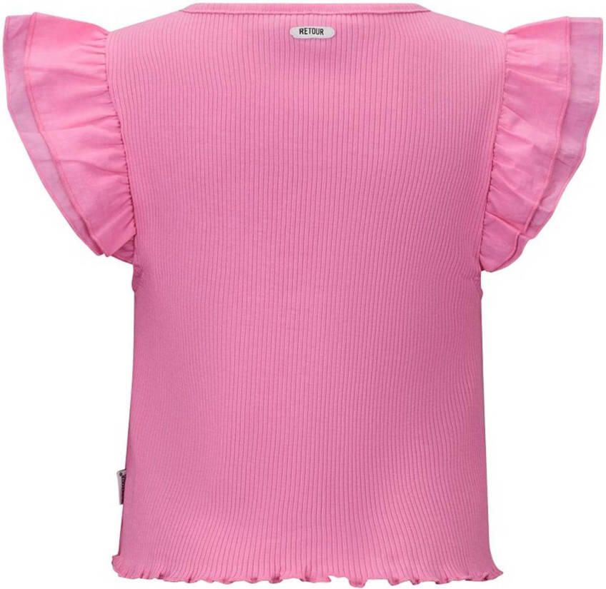Retour Jeans top Royce zoetroze Meisjes Katoen Ronde hals Effen 122 128 - Foto 2