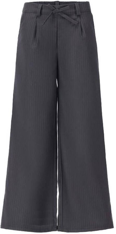 Retour Jeans wide leg pantalon met krijtstreep zwart